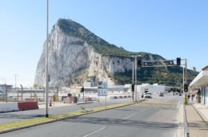 Stoplichten voor de landingsbaan van het vliegveld van Gibraltar